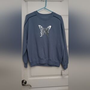 Rebellious One Blue Top with Silver Accents